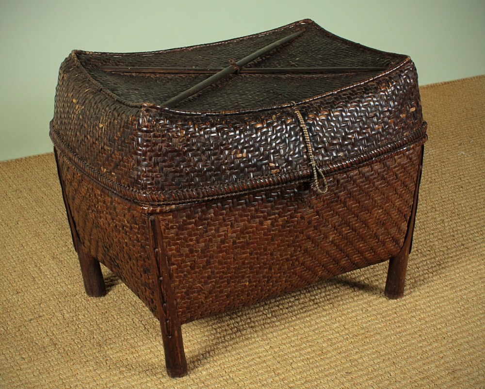 Aesthetic Movement Japanese Woven Basket c.1880.