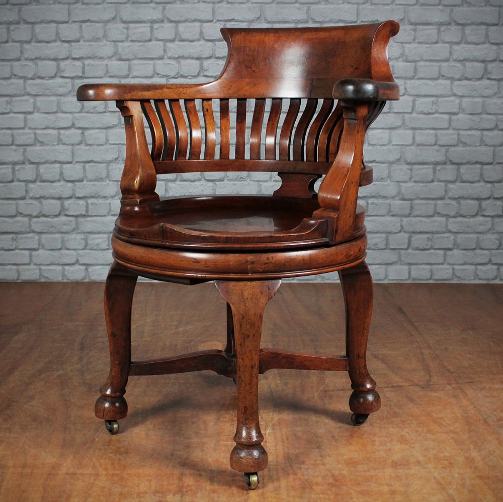 Revolving Mahogany Desk Chair c.1895.