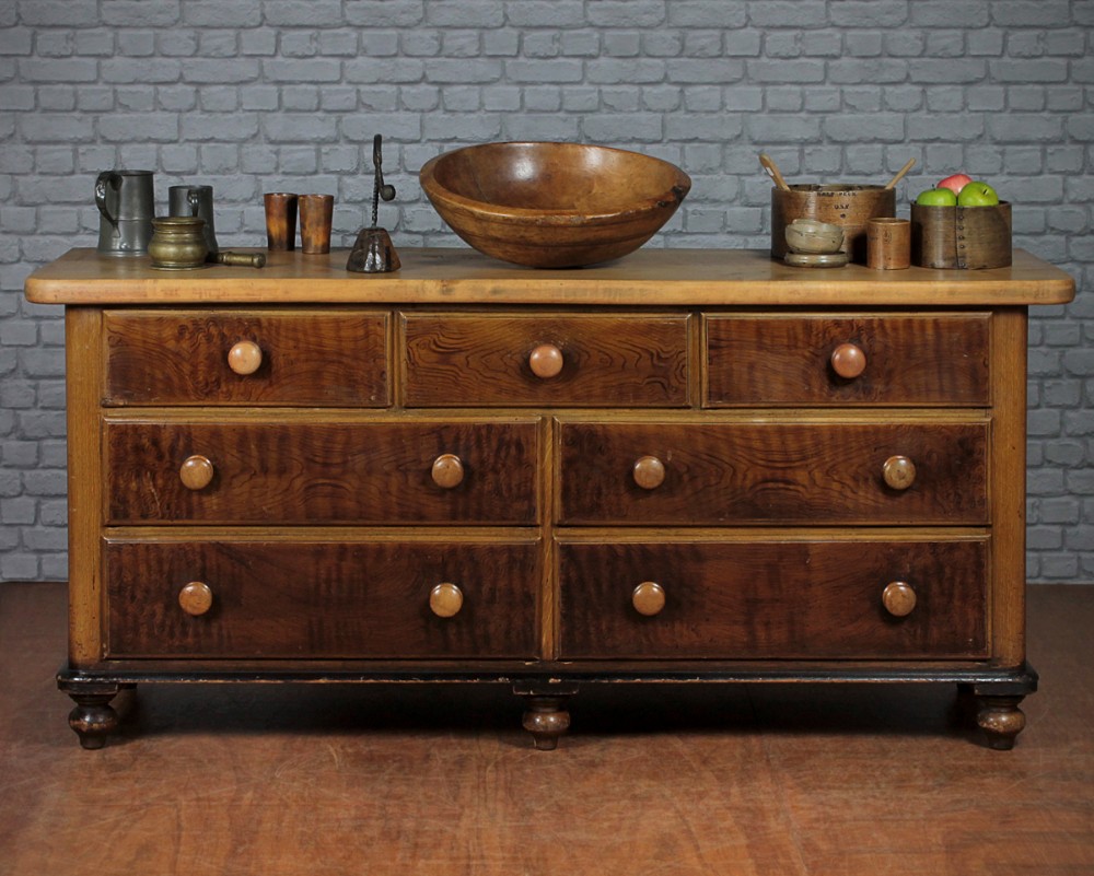 19th.c. Sycamore Top Dairy Dresser Base c.1860.