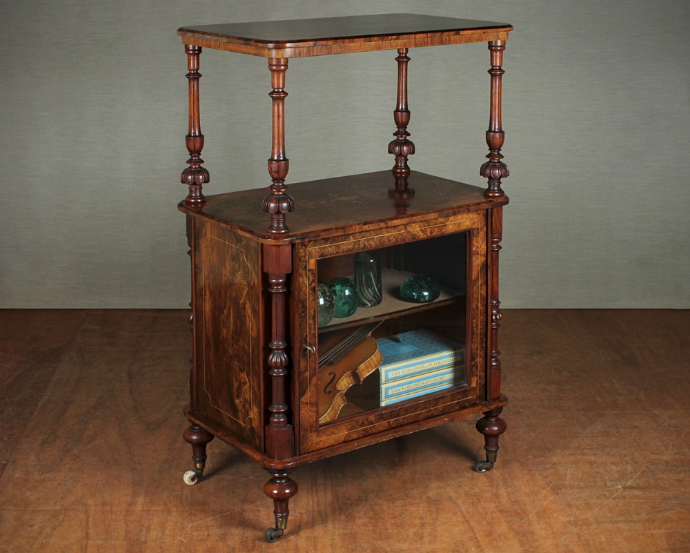 Burr Walnut Side Cabinet c.1870.