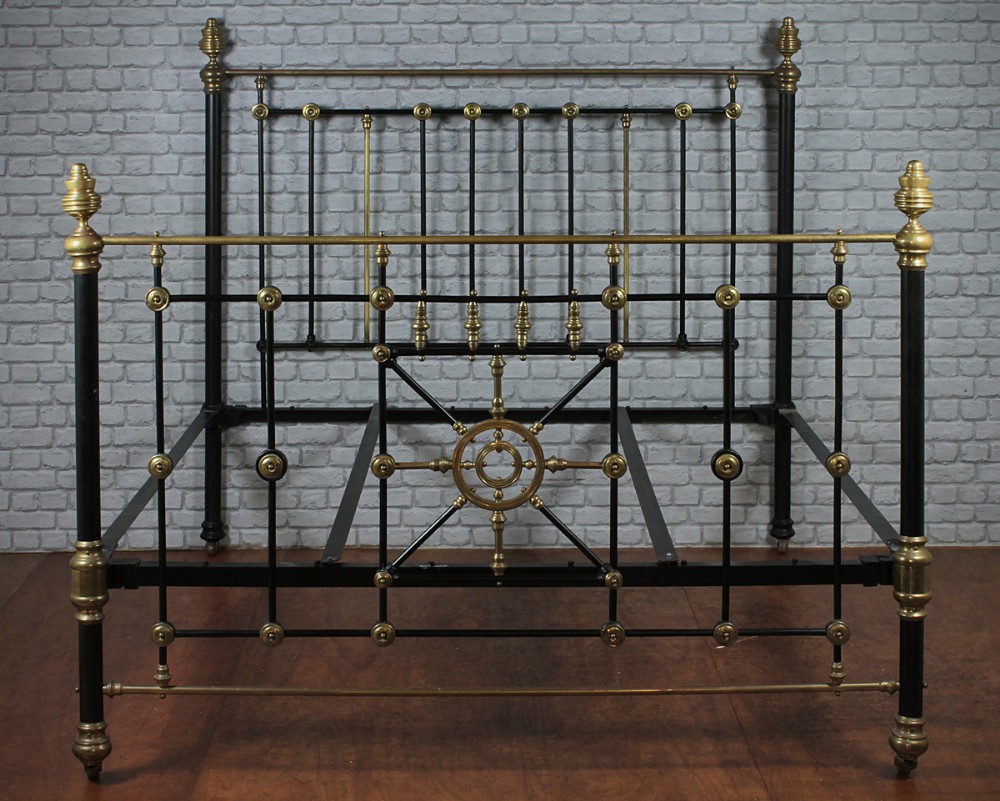 Superking Size Brass & Iron Double Bed c.1860.