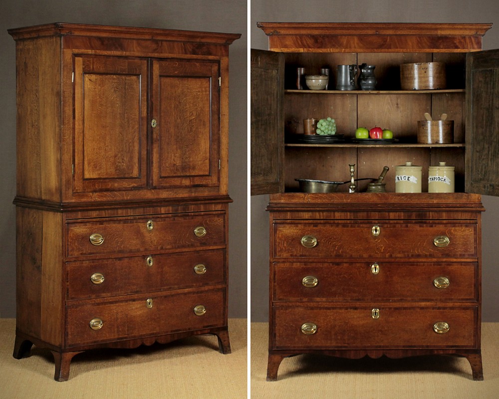 Early 19th.c. Oak Kitchen Cupboard c.1800.