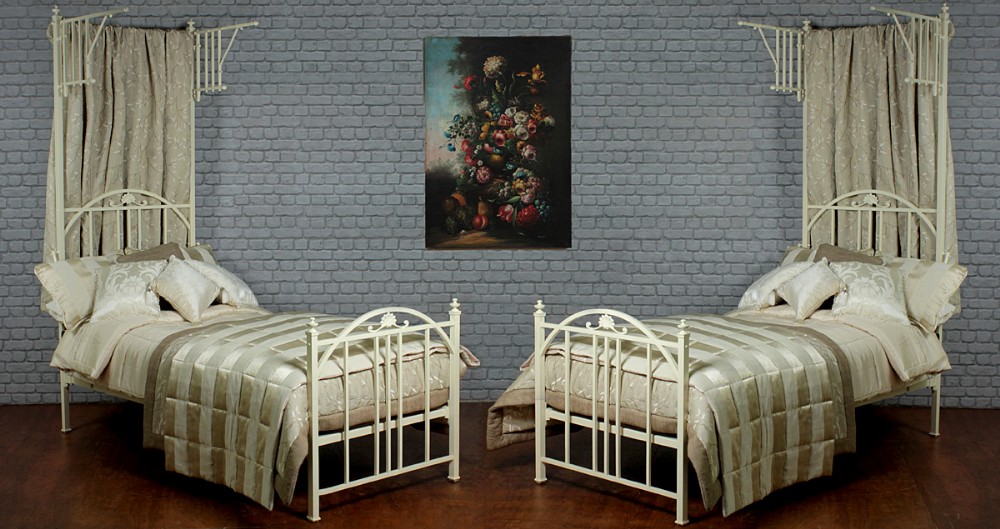 Pair Half Tester Single Beds c.1900.