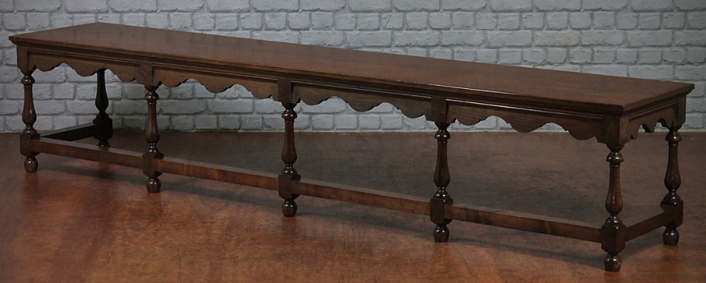 Early 20th.c. Oak Bench or Hall Seat c.1920.