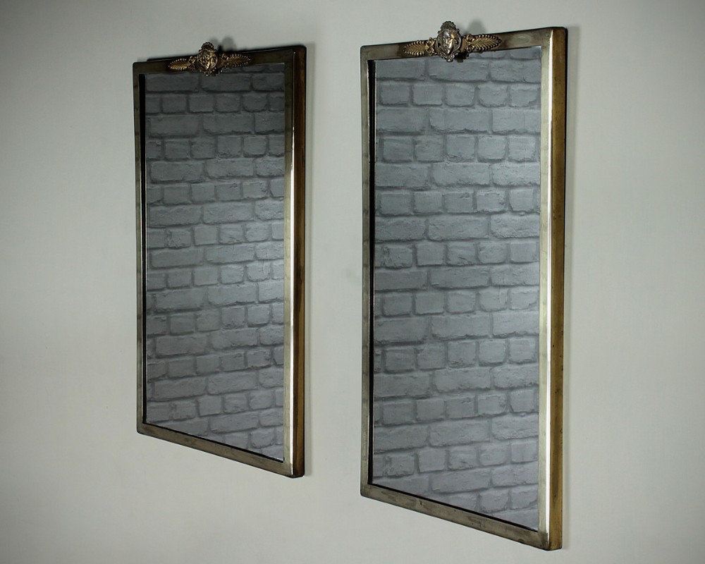 Pair Art Deco Regency Style Wall Mirrors c.1930.