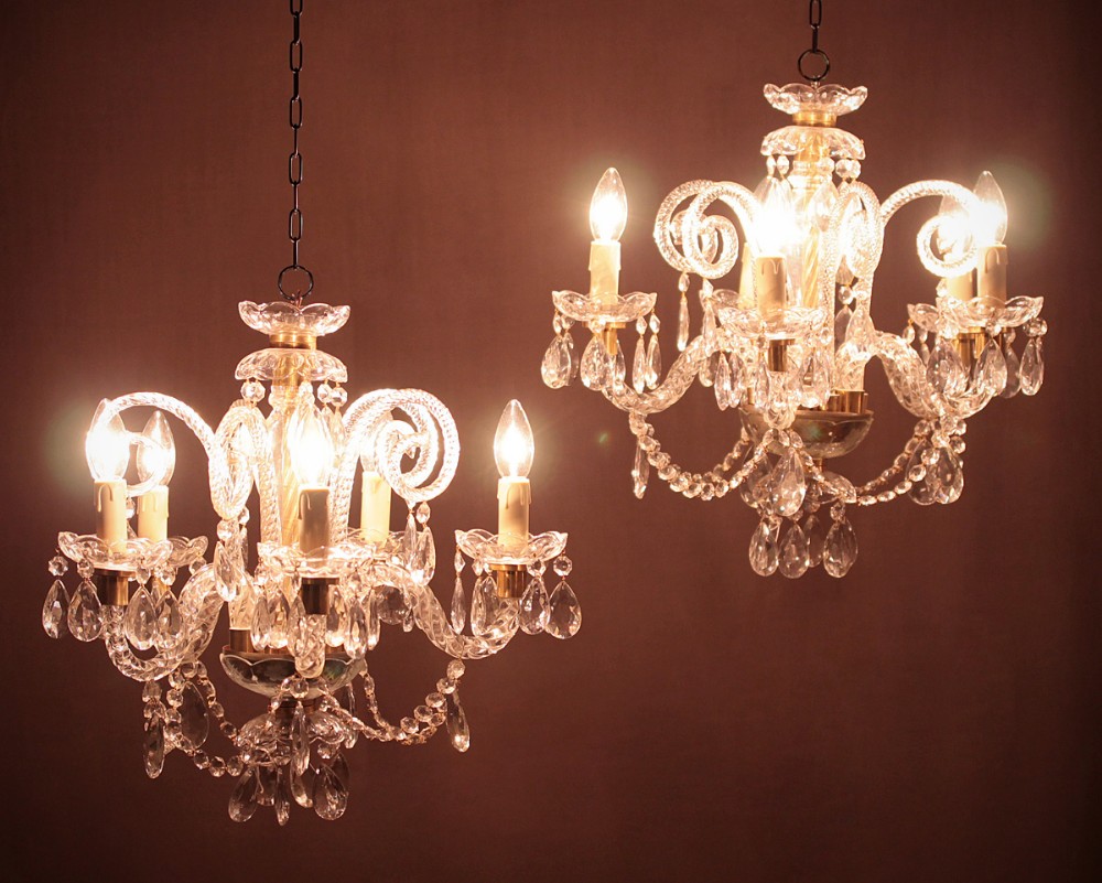 Pair of Small Chandeliers c.1930.