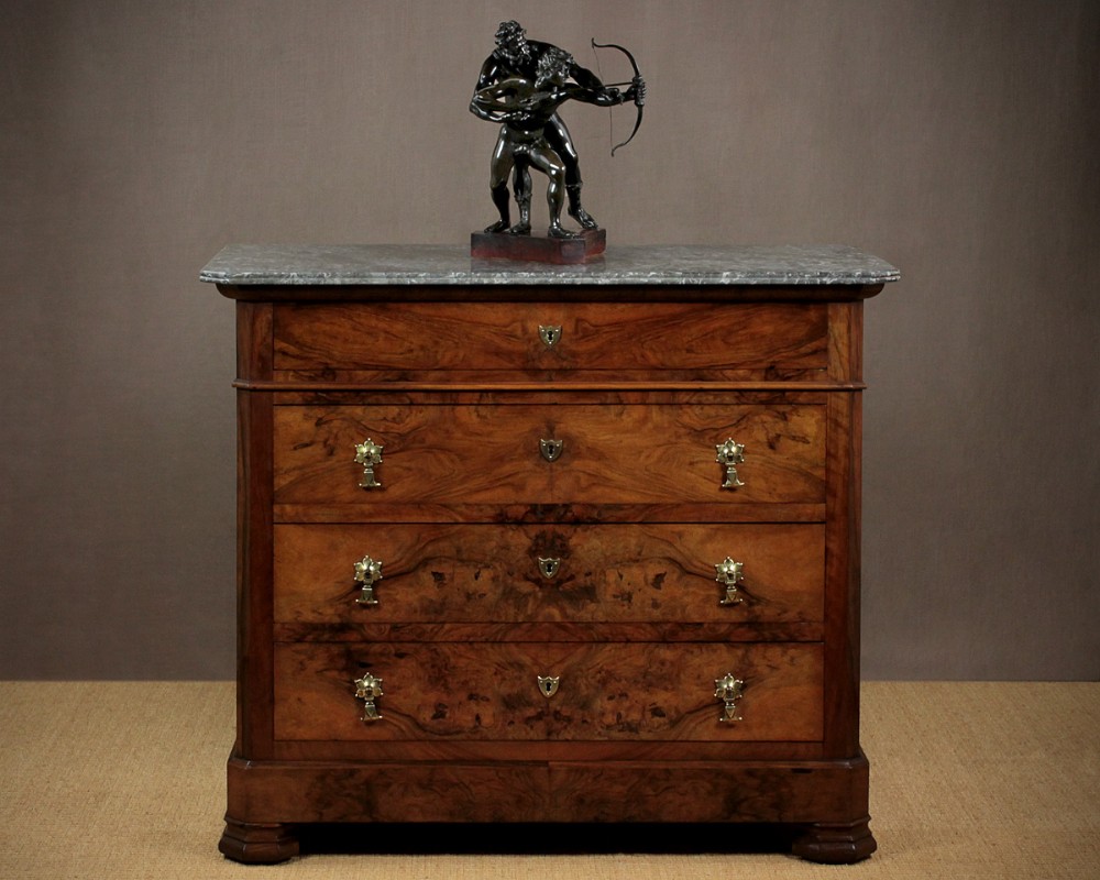 French Louis Philippe Marble Top Chest of Drawers c.1830.