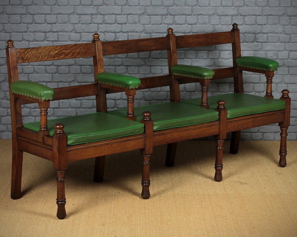Edwardian Library Bench c.1905.