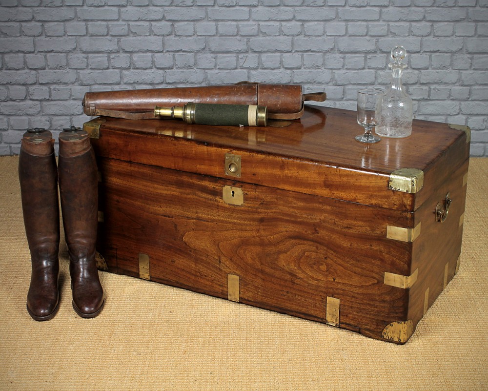 Late 19th.c Brass Bound Military Chest c.1880.
