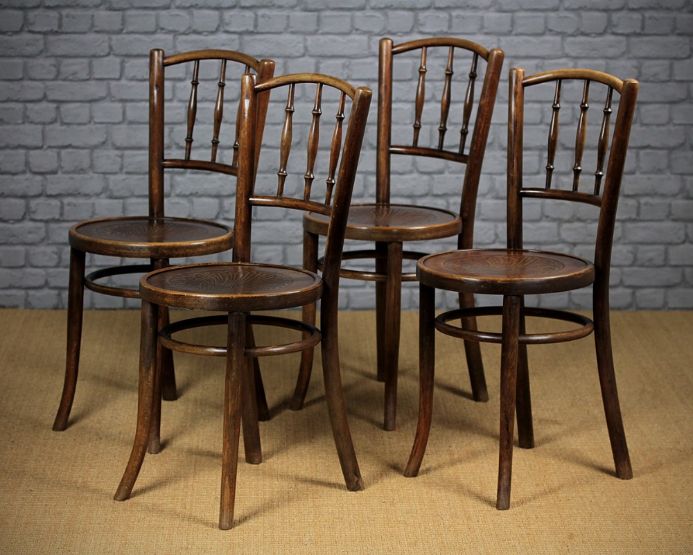 4 Bentwood Cafe Chairs c.1930.