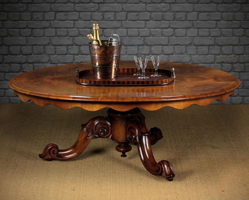 Mid 19th.c. Oval Walnut Centre Table c.1870 