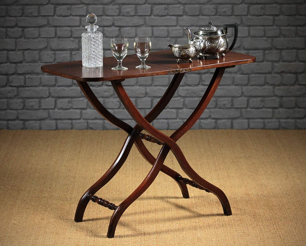 Folding Mahogany Coaching Table c.1850.