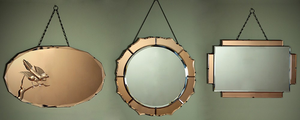Three Art Deco Mirrors c.1930.