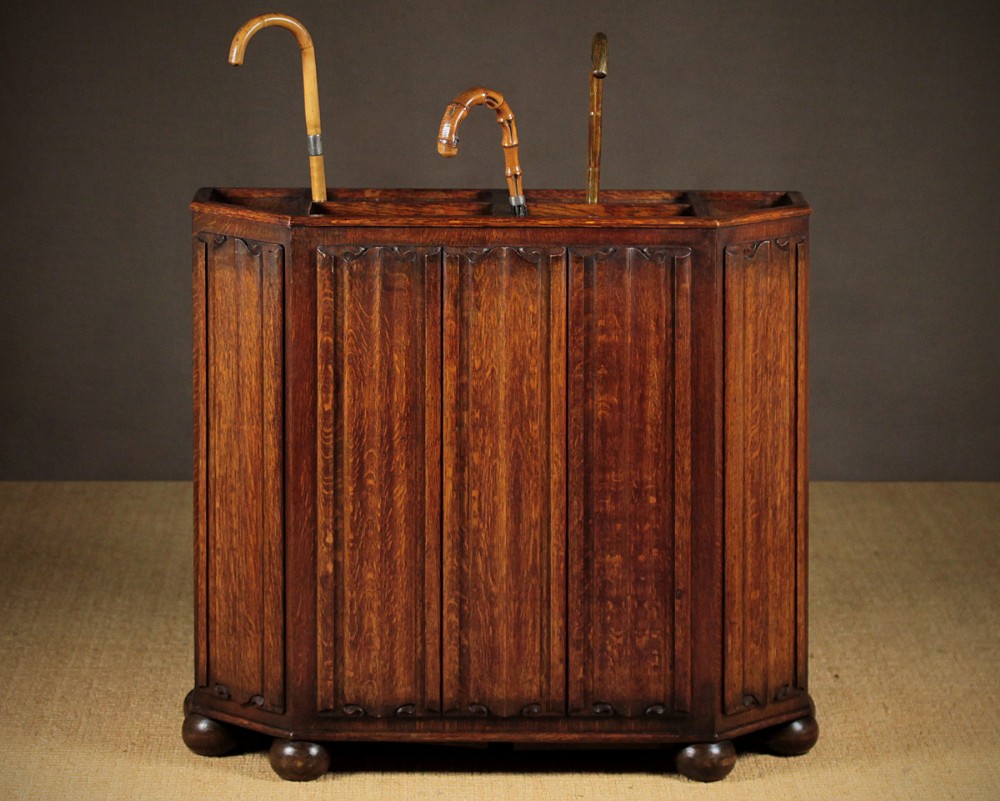 Edwardian Oak Stick & Umbrella Stand c.1910.