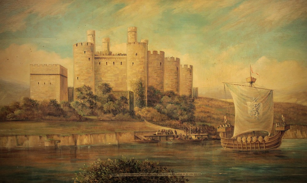 20th.c. Oil on Board – Conwy Castle. 