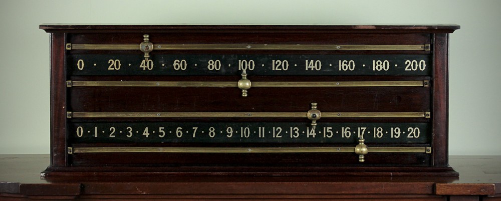 Edwardian Snooker Scoreboard c.1910.