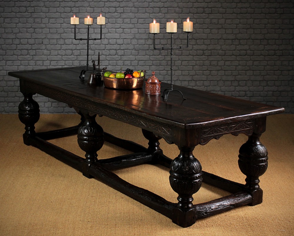 16th.c. and Later Oak Refectory Dining Table.