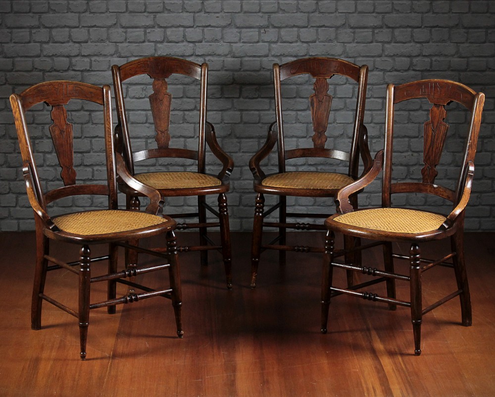 Set of Four Oak Dining Chairs c.1890.