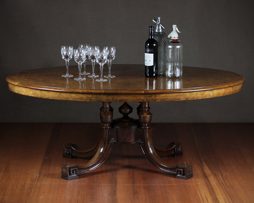 Mid 19th.c. Burr Walnut Centre Table c.1870.