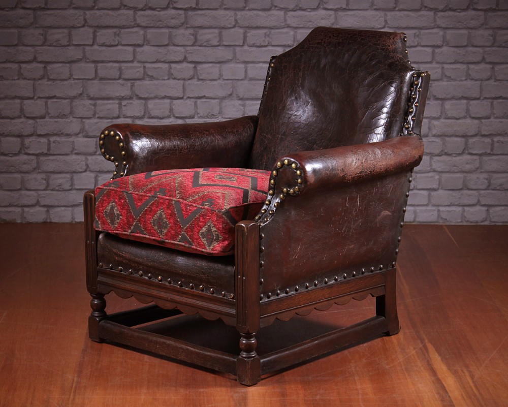 Leather Bothy Armchair c.1920.