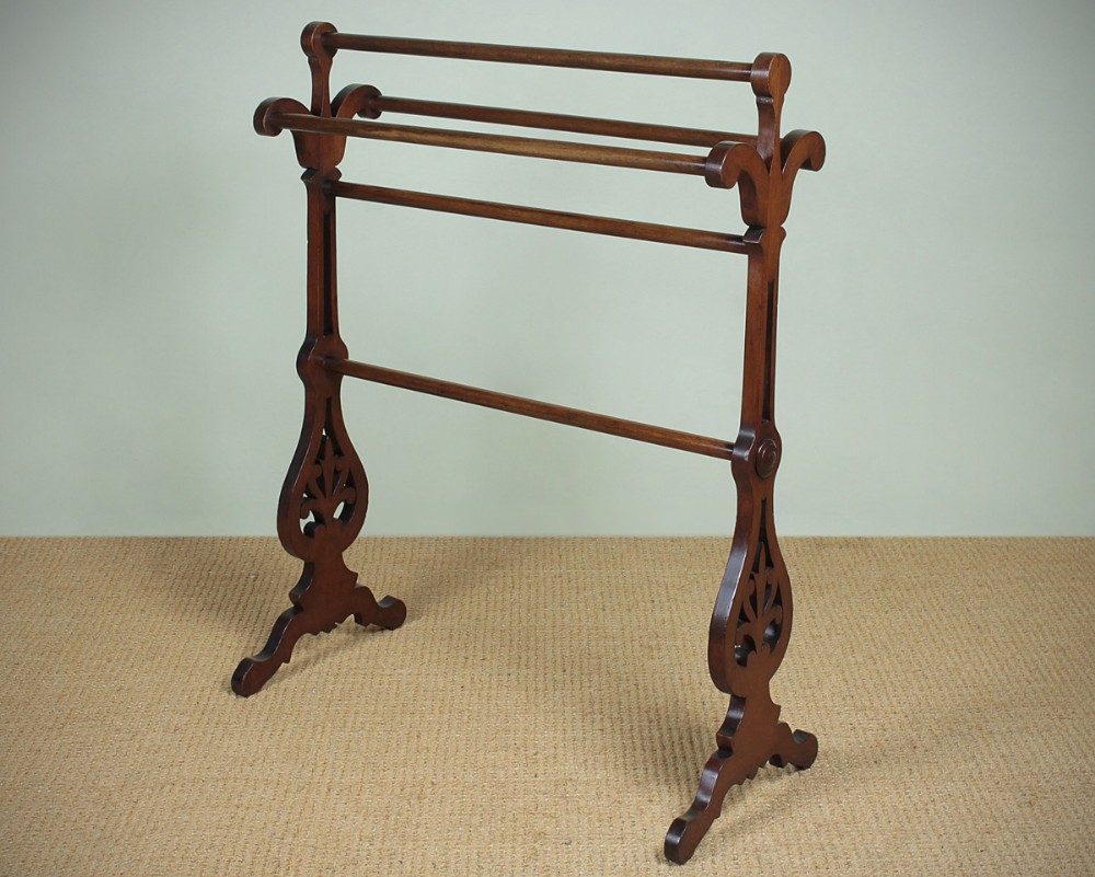 Mid 19th.c. Mahogany Bathroom Towel Rail c.1860.