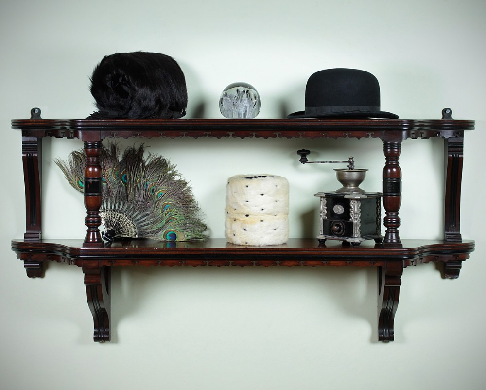 Late 19th.c. Mahogany Two Tier Wall Bracket or Shelf c.1880.