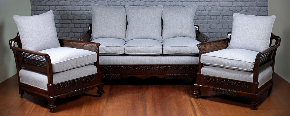 Mahogany Canework Suite c.1920.