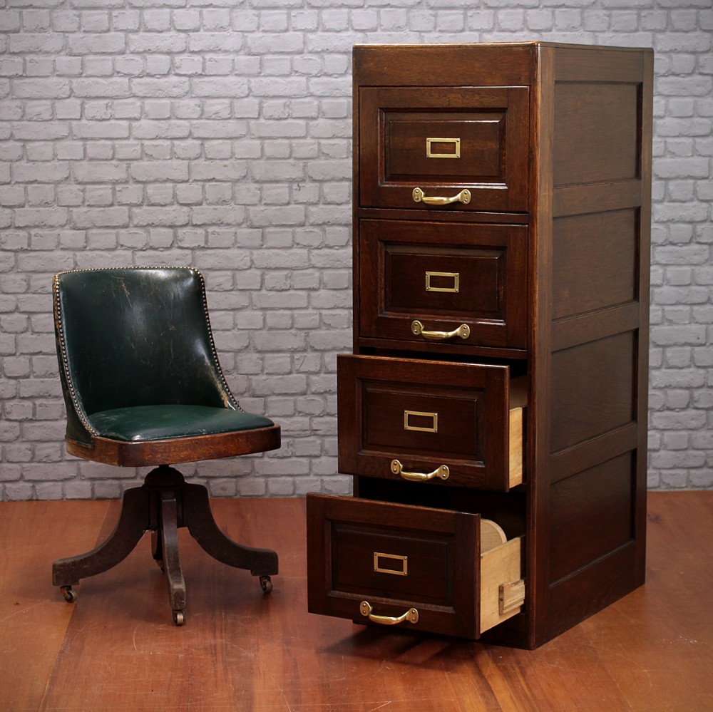 Edwardian Oak Filing Cabinet c.1910