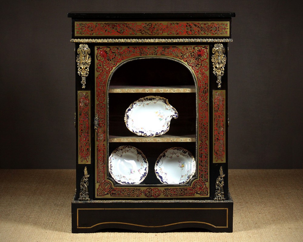 Boulle Inlaid Pier Cabinet c.1880.