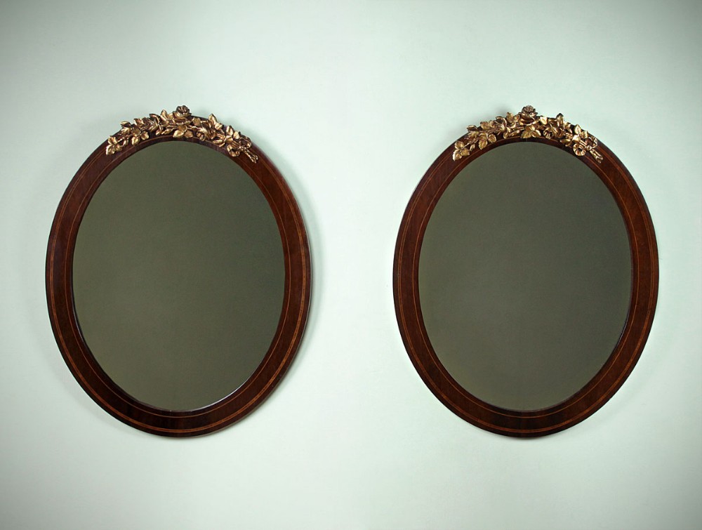 Pair Ormolu Mounted Mirrors c.1900.