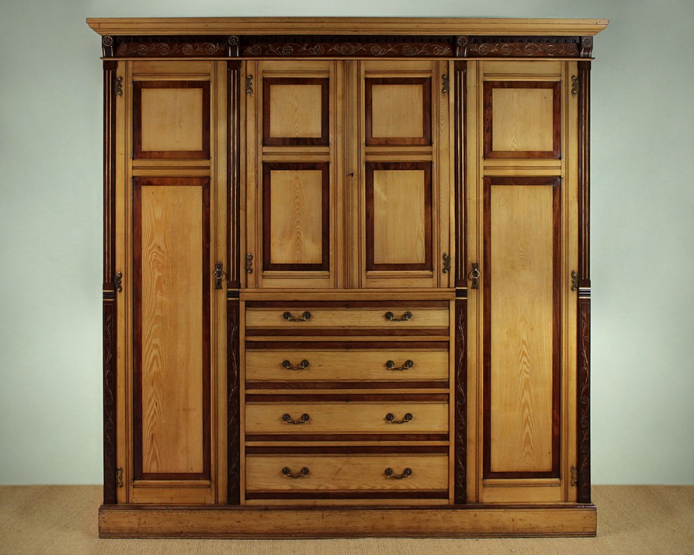Arts & Crafts Wardrobe Press by Maple & Co. c.1890.