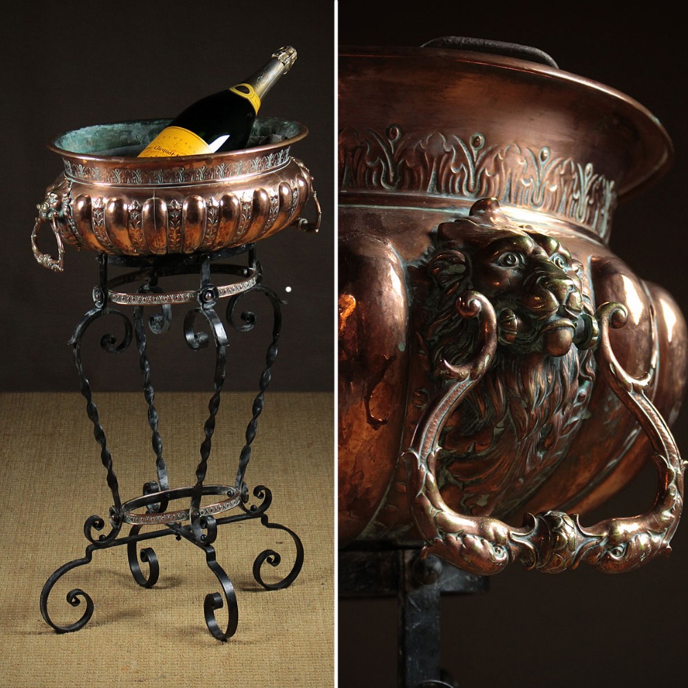 Large Copper Jardiniere or Wine Cooler c.1890.
