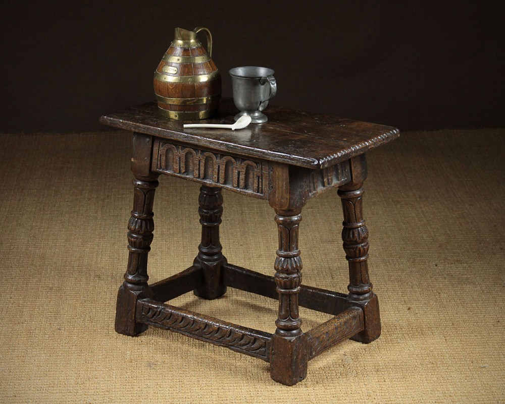 Carved Oak Joint Stool c.1920.