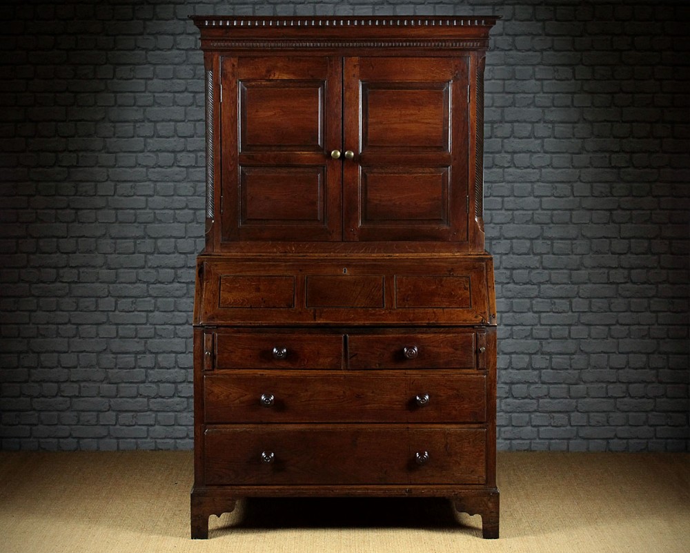 Welsh Oak Bureau Cabinet c.1790.