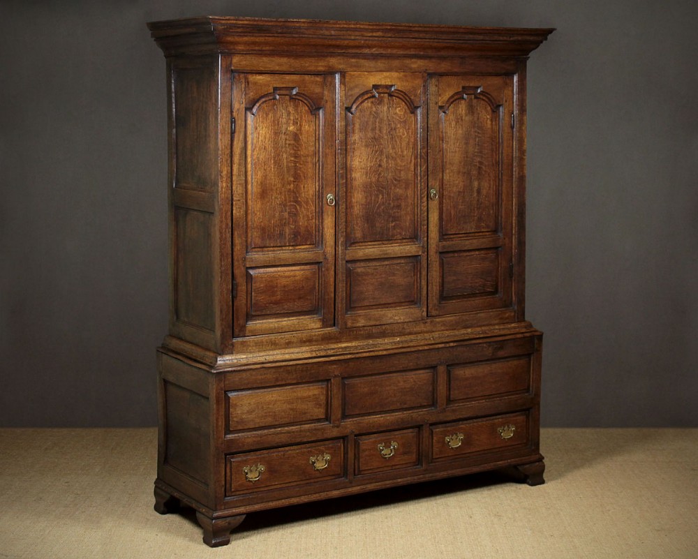George III Oak Tack Cupboard c.1790.