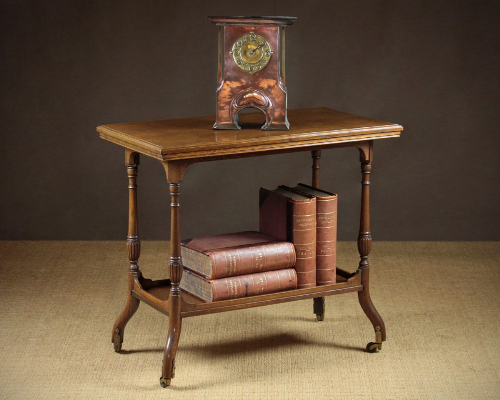 Two Tier Oak Side Table by Gregory & Co. London c.1895.