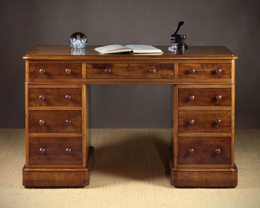 Pedestal Desk by James Shoolbred & Co. c.1880.