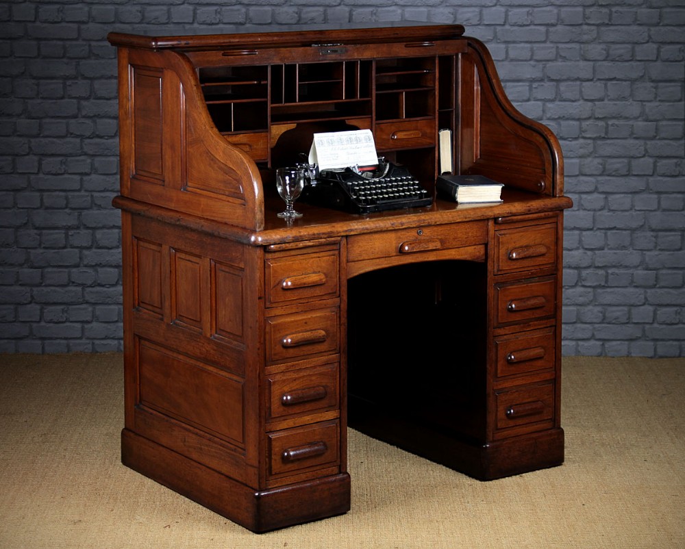 Small Edwardian Roll Top Desk c.1905.