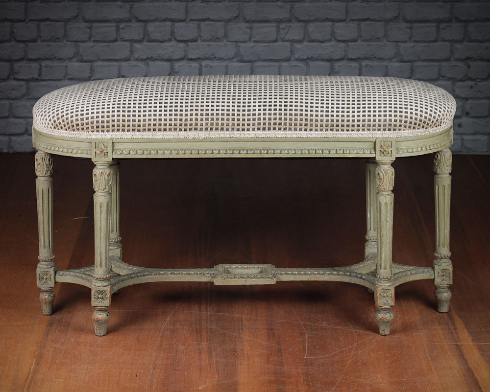 Carved & Painted Window Seat c.1900.