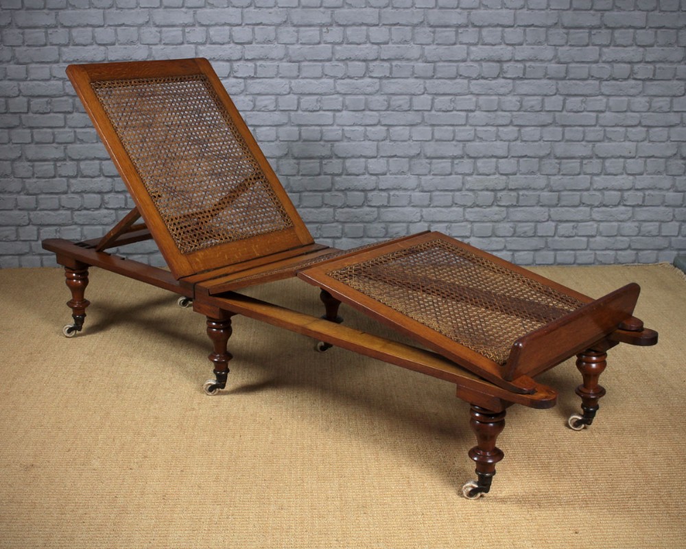 19th.c. Oak Campaign Daybed c.1880.