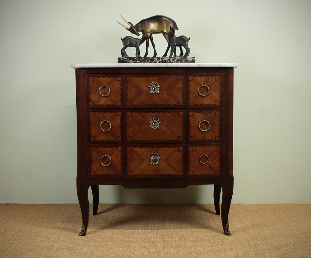 19th.c. French Marble Top Chest Of Drawers c.1890.