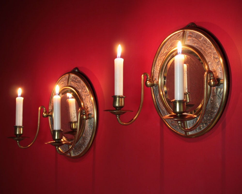 Pair Brass Girandole c.1890.