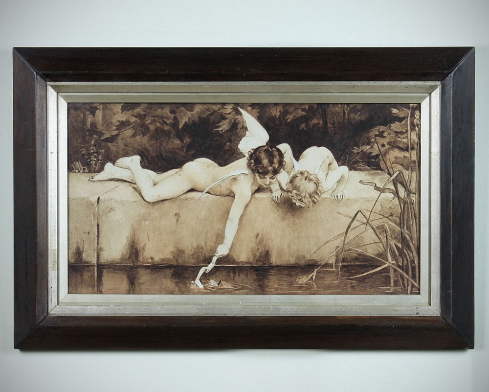 Watercolour of Cupid c.1910.