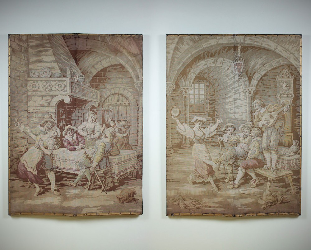 Pair of Large Flemish Tapestry Panels c.1930.