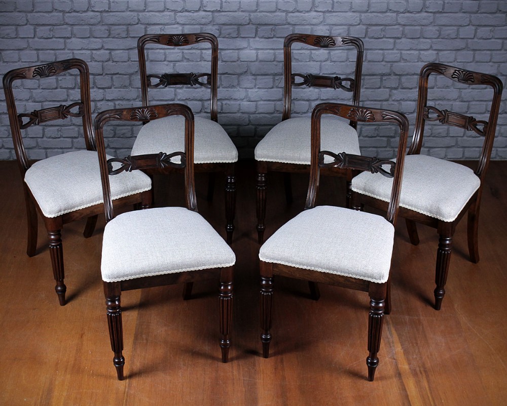 Six Regency Rosewood Dining Chairs c.1810.