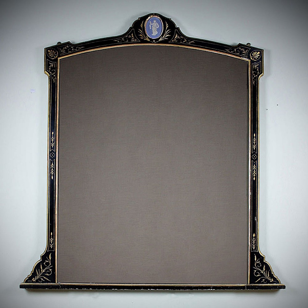 Ebonised Overmantle Mirror c.1880.