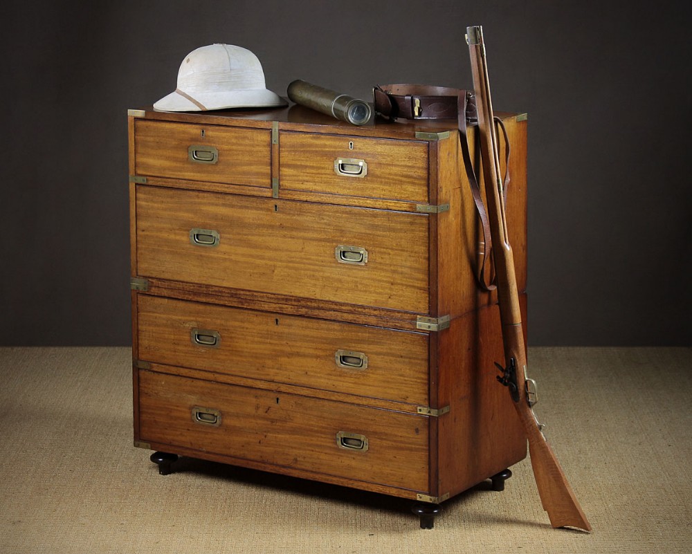 19th.c. Campaign Chest Of Drawers c.1880.