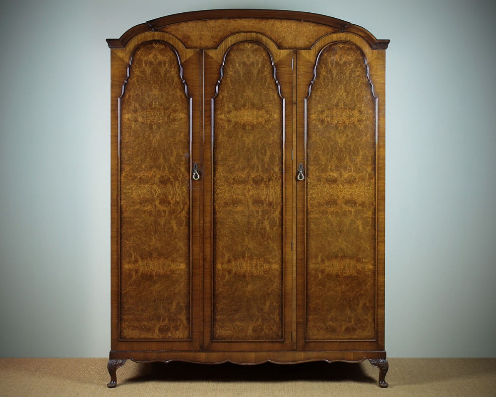 Walnut Combination Wardrobe c.1930.