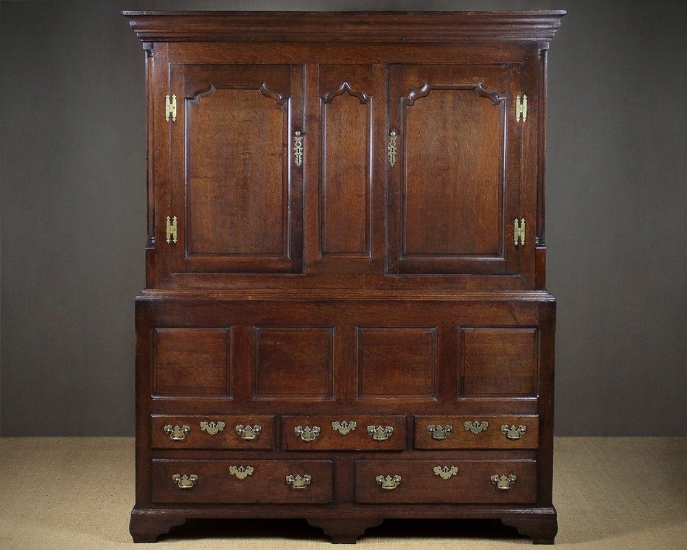 George III Oak Tack Cupboard c.1800.