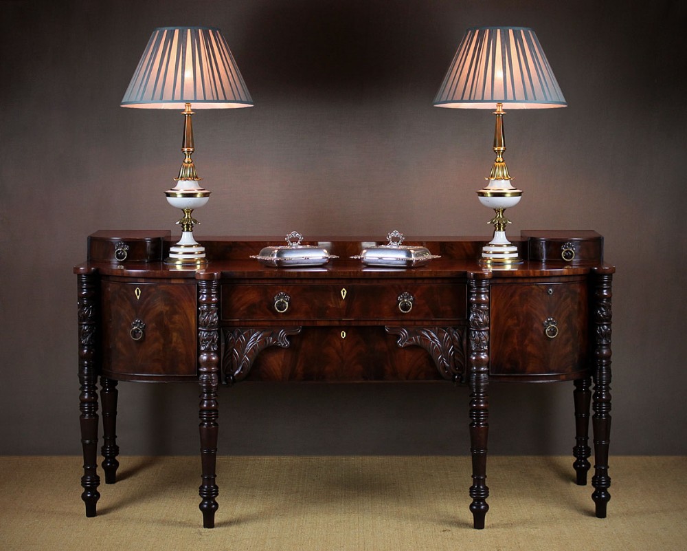 19th.c. Mahogany Bow Front Serving Sideboard c.1835.